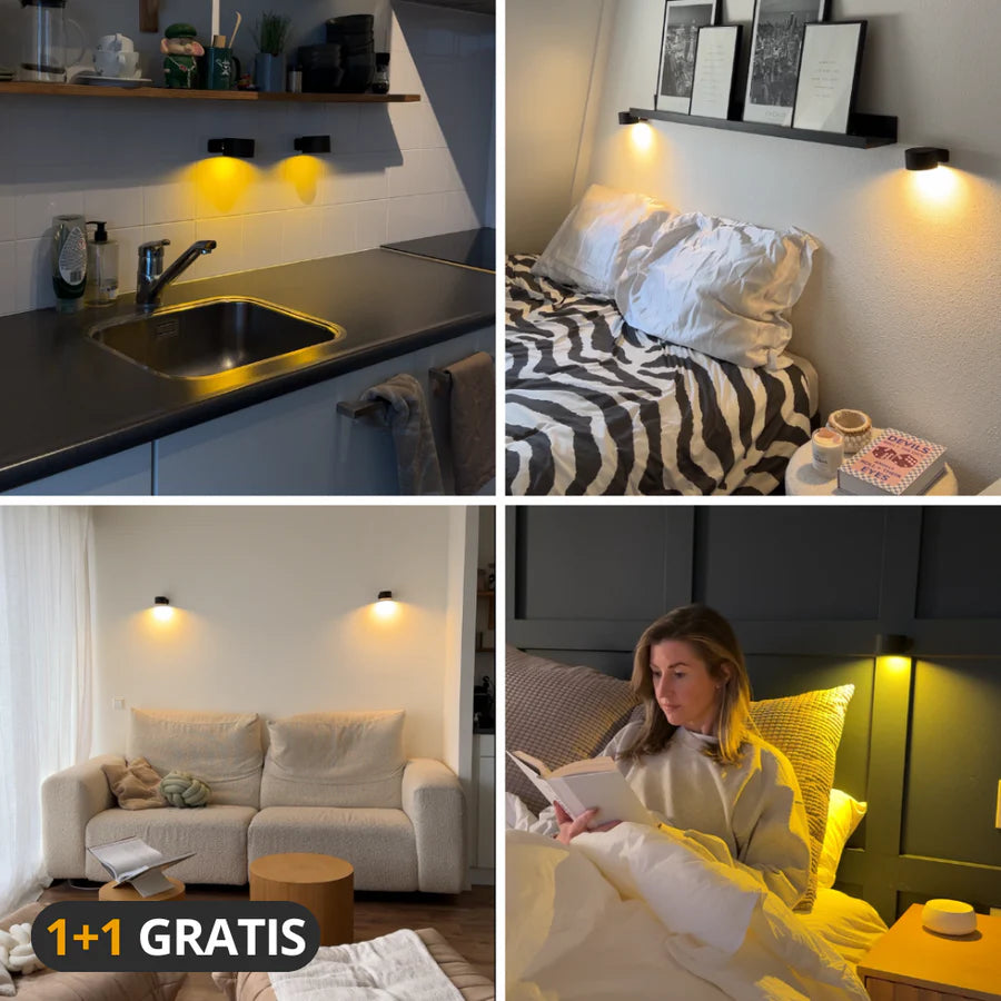 LuminaBeam – Draadloze Magnetische Wandlamp