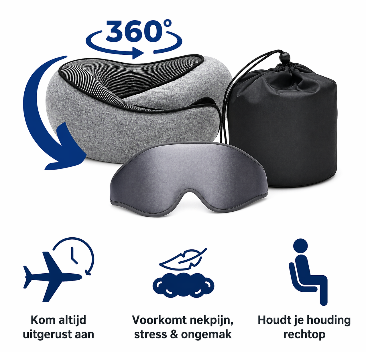 DreamGlide – Ergonomisch Traagschuim Nekkussen